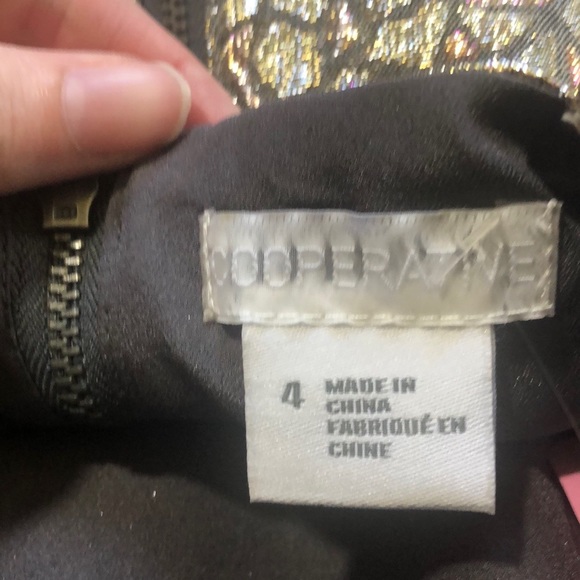 Pink and gold glittery floral urban outfitters cocktail dress - Picture 10 of 11